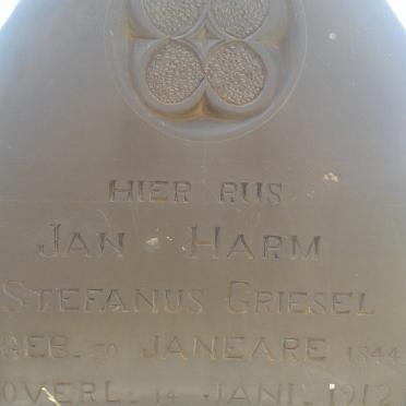 GRIESEL Jan Harm Stefanus 1844-1912