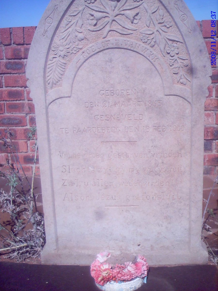 WYK Roelof P., van 1873 -1900