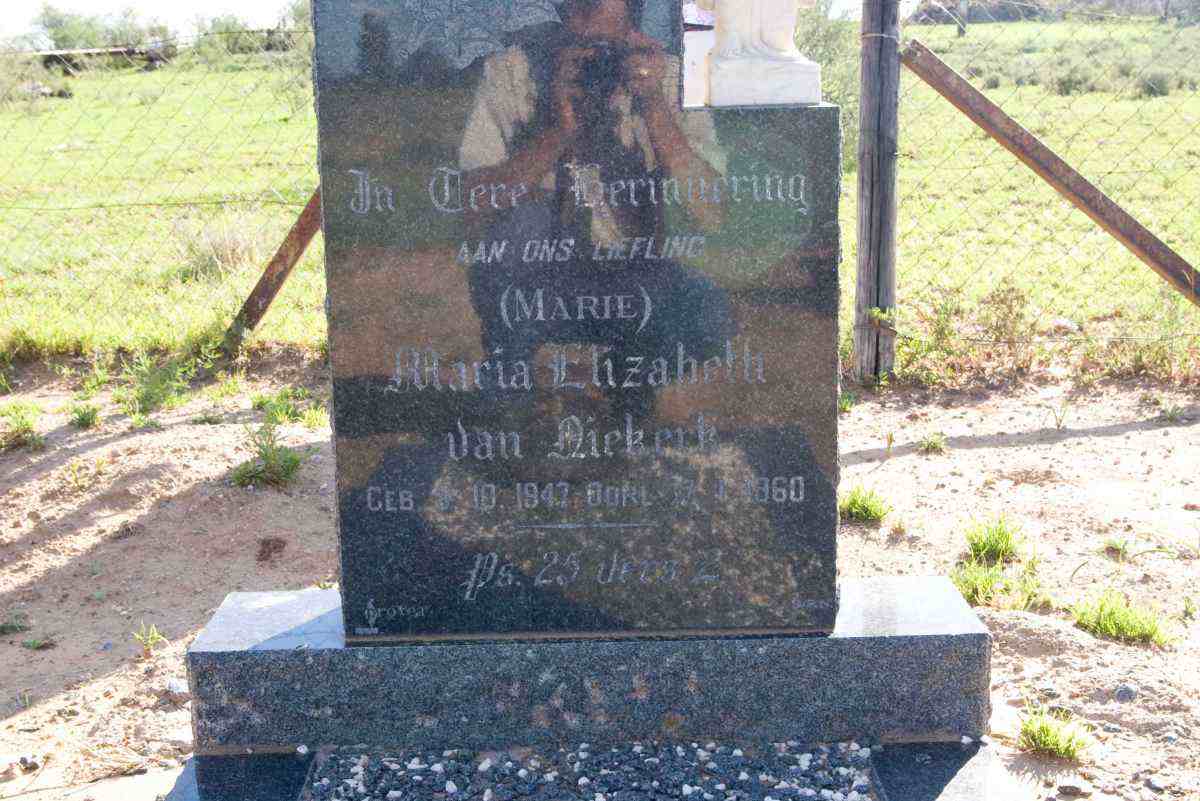 NIEKERK Maria Elizabeth, van 1947-1960