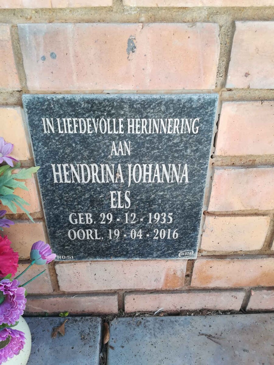 ELS Hendrina Johanna 1935-2016