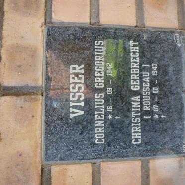 VISSER Cornelius Gregorius 1942- &amp; Christina Gerbrecht ROUSSEAU 1947-