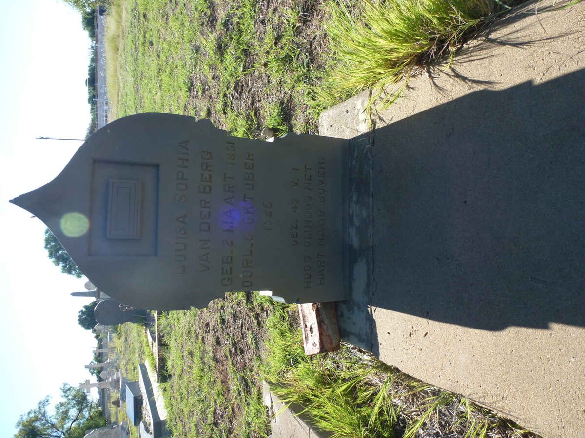 BERG Louisa Sophia, van der 1861-1926