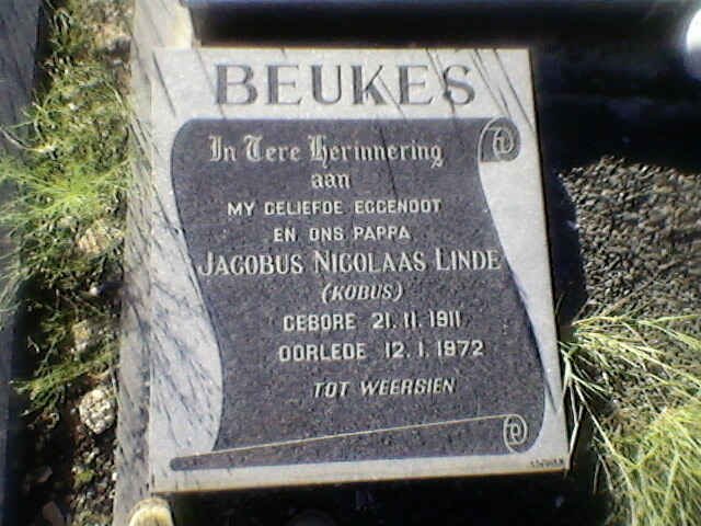 BEUKES Jacobus Nicolaas Linde 1911-1972