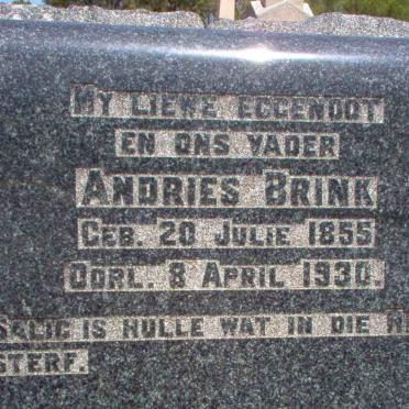 BRINK Andries 1855-1930