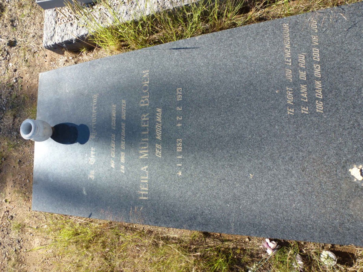 BLOEM Heila Muller nee MOOLMAN 1953-1973