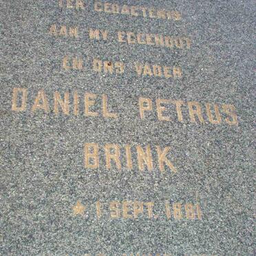 BRINK Daniel Petrus 1881-1972