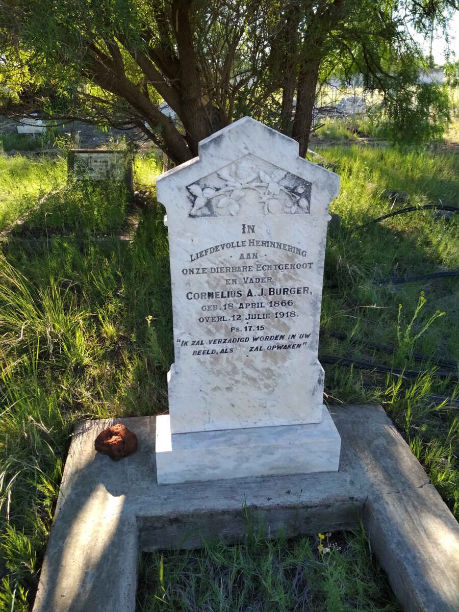 BURGER Cornelius A.J. 1866-1918