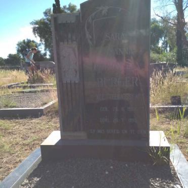 BURGER Sara Susanna Petronella nee THEUNISSEN 190?-1995