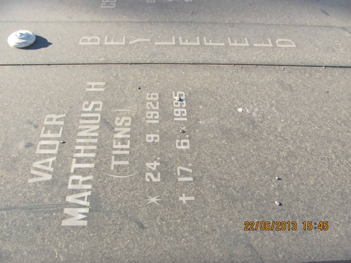 BEYLEFELD Marthinus H. 1926-1995