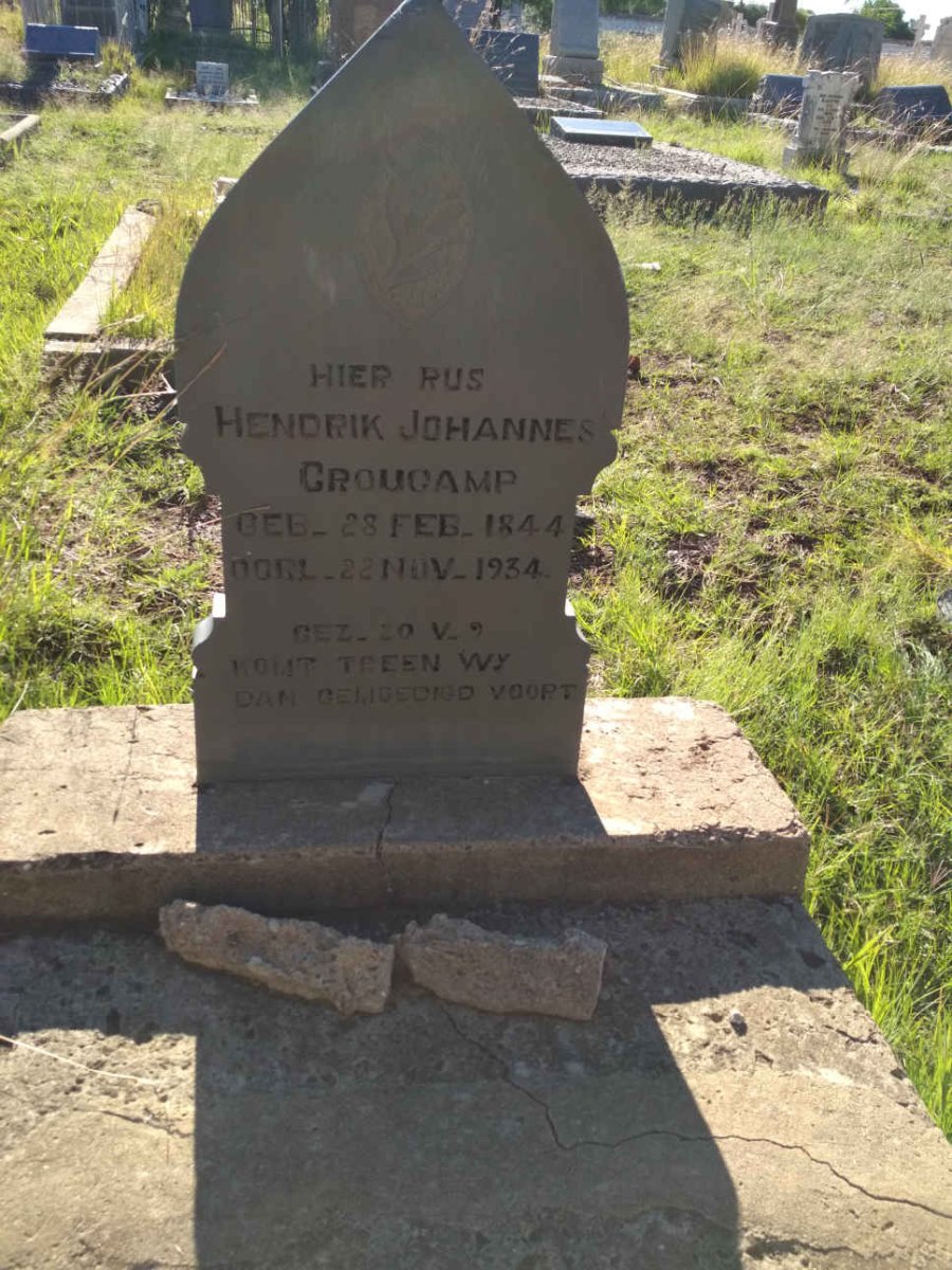 CROUCAMP Hendrik Johannes 1844-1934