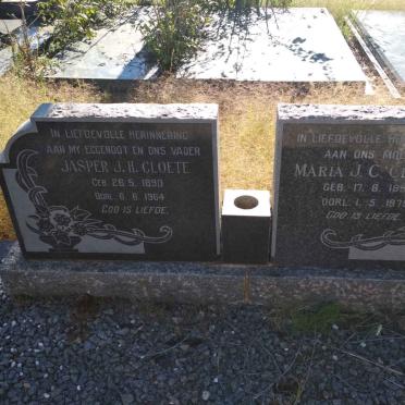CLOETE Jasper J.H. 1890-1964 &amp; Maria J.C. 1899-1979