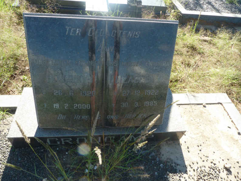 CROUCAMP Hendrik 1920-2000 &amp; Elizabeth 1922-1985