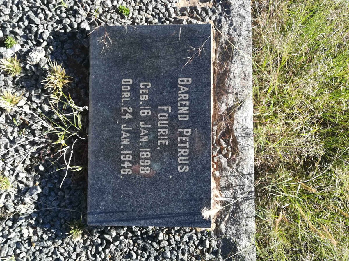 FOURIE Barend Petrus 1898-1946