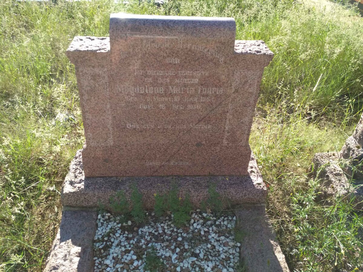 FOURIE Magdalena Maria 1884-1939