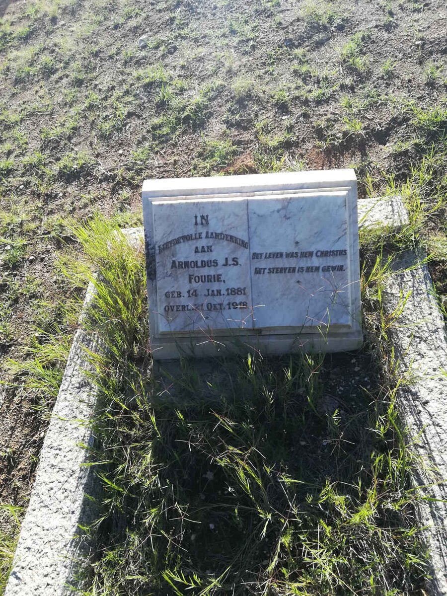 FOURIE Arnoldus J.S. 1881-1918