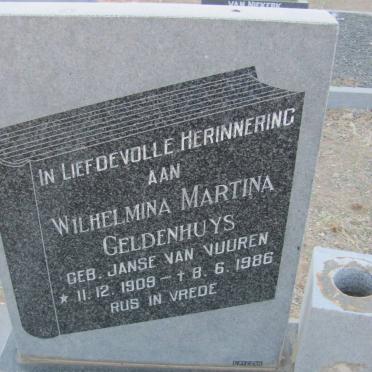 GELDENHUYS Jan Andries 1909-1992 &amp; Wilhelmina Martina JANSE VAN VUUREN 1909-1986