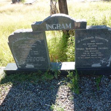 INGRAM John 1886-1967 &amp; Maria Susanna Jacoba BOOYENS 1899-1969