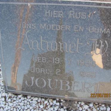 JOUBERT Antoinet W. 1930-1985