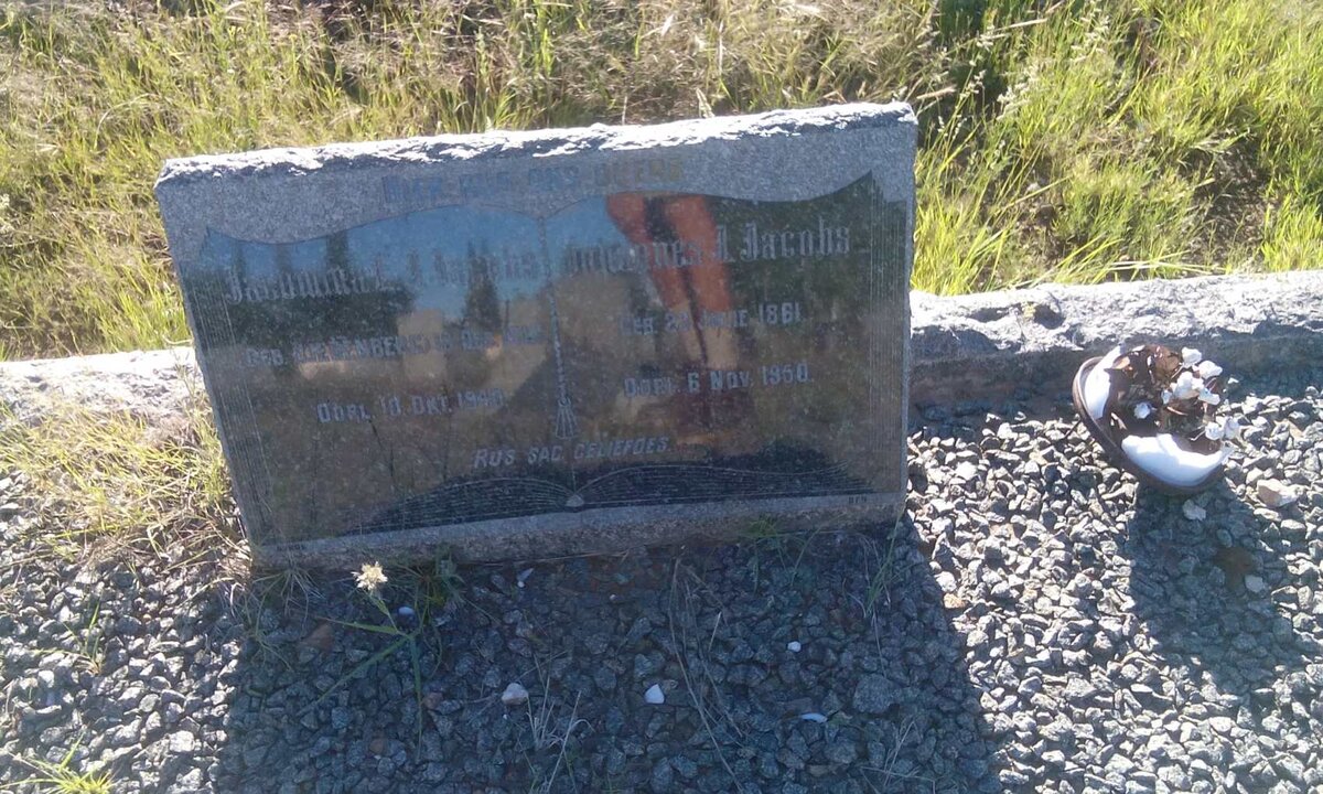 JACOBS Johannes J. 1861-1950 &amp; Jacomina E. J.  LIEBENBERG 1862-1940