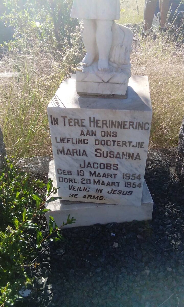 JACOBS Andries Christoffel 1890-1946 &amp; Alida Magdalena COETZEE 1895-1954 :: JACOBS Maria Susanna 1954-1954