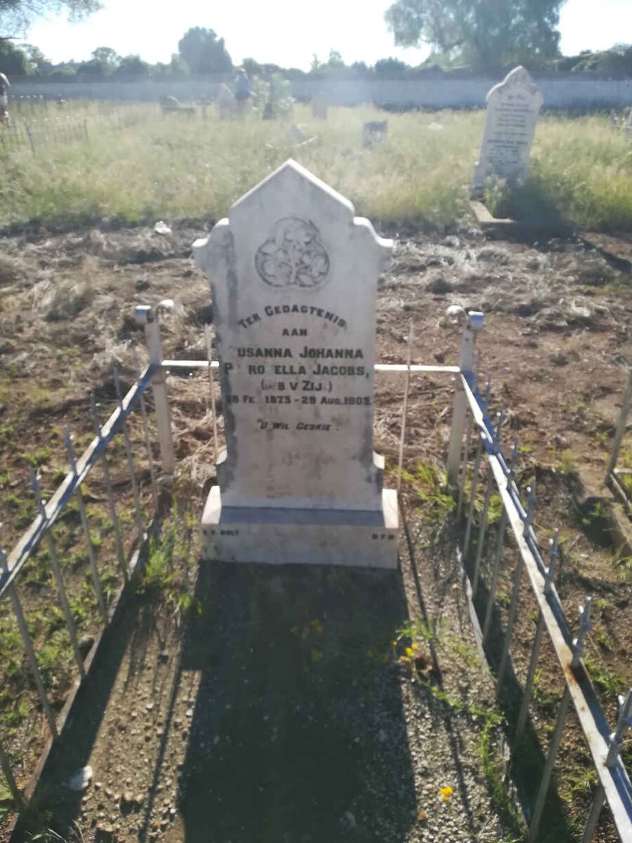 JACOBS Susanna Johanna Petronella nee VAN ZIJL 1873-1903