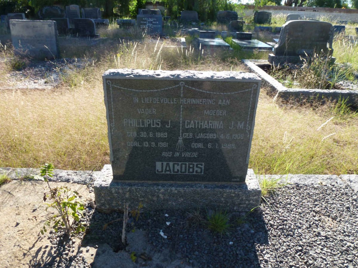 JACOBS Phillipus J. 1889-1961 &amp; Catharina J.M. JACOBS 1906-1988