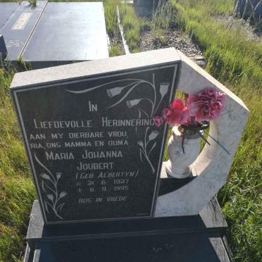 JOUBERT Maria Johanna nee ALBERTYN 1927-1995