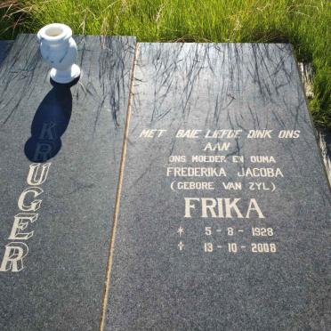 KRUGER Gert Lodewicus Philippus 1911-1993 &amp; Frederika Jacoba VAN ZYL 1928-2008