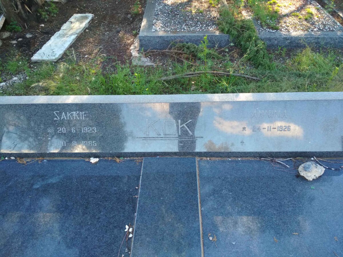 KOK Sakkie 1923-1985 &amp; Annina 1926-
