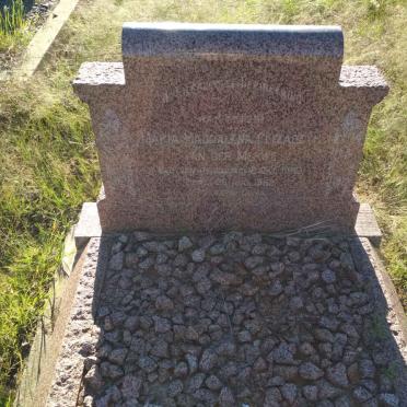 MERWE Maria Magdalena Elizabeth, van der nee VAN RENSBURG 18??-196?