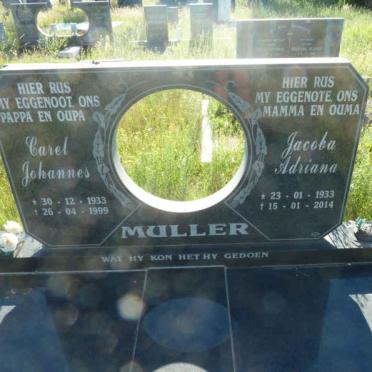 MULLER Carel Johannes 1933-1999 &amp; Jacoba Adriana 1933-2014