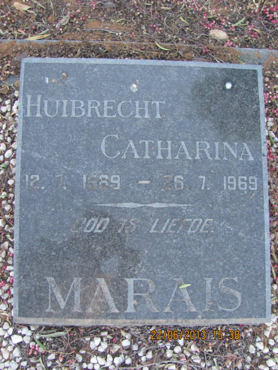 MARAIS Huibrecht Catharina 1969-1969