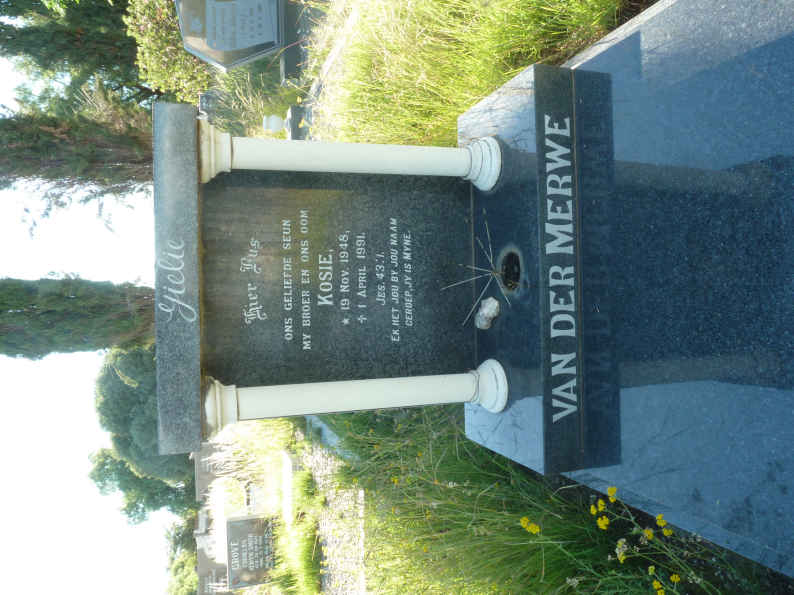 MERWE Kosie, van der 1948-1991