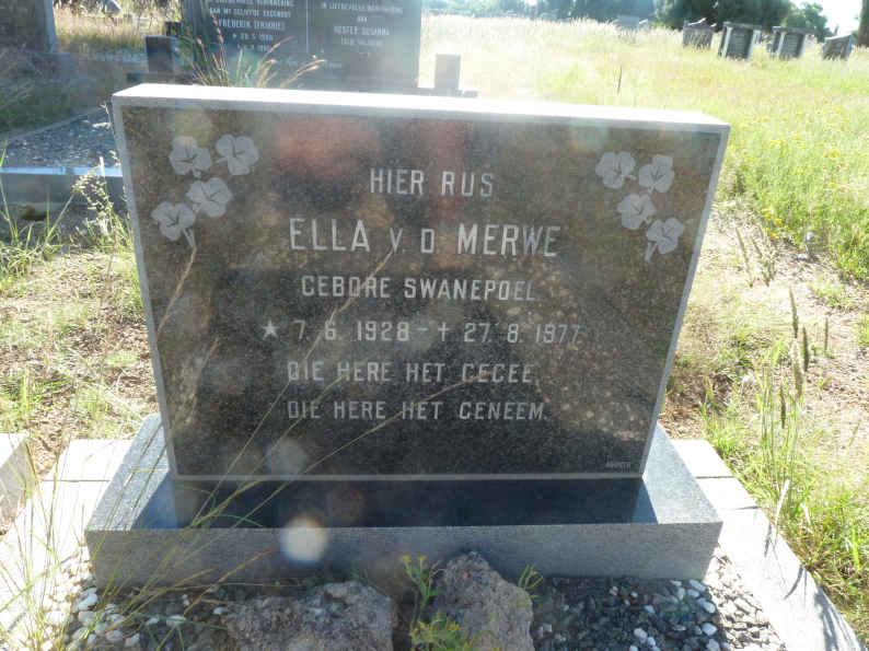 MERWE Ella, v.d. nee SWANEPOEL 1928-1977
