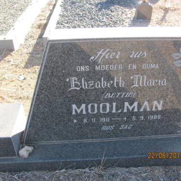 MOOLMAN Elizabeth Maria 1911-1986