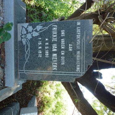 NIEKERK Frikkie, van 1890-1972