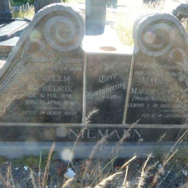 NIEMANN Willem Fredrik 1899-1970 &amp; Maria Magdalena RAUBENHEIMER 1904-1971