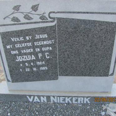 NIEKERK Jozuia P.C., van 1924-1985