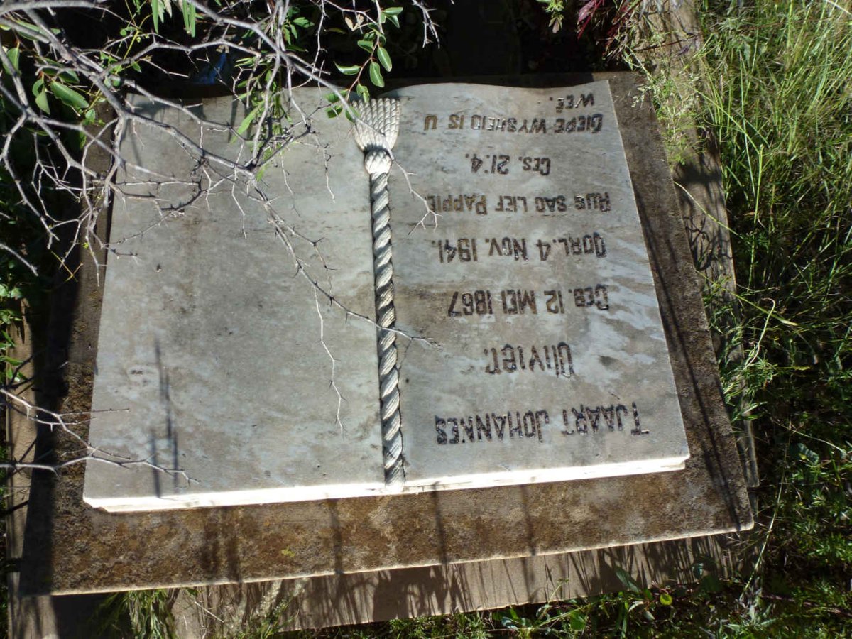 OLIVIER Tjaart Johannes 1867-1941