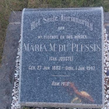 PLESSIS Maria M., du nee JOOSTE 1883-1947