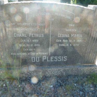 PLESSIS Charl Petrus, du 1883-1956 &amp; Gesina Maria RAS 1887-1970