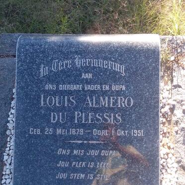 PLESSIS Louis Almero, du 1879-1951