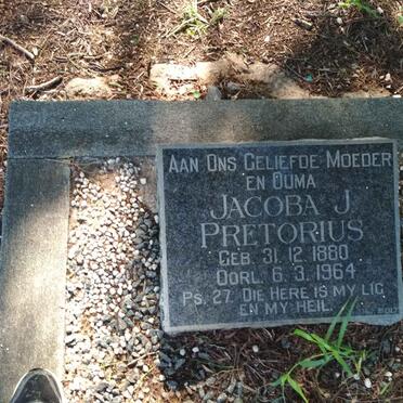 PRETORIUS Jacoba J. 1880-1964