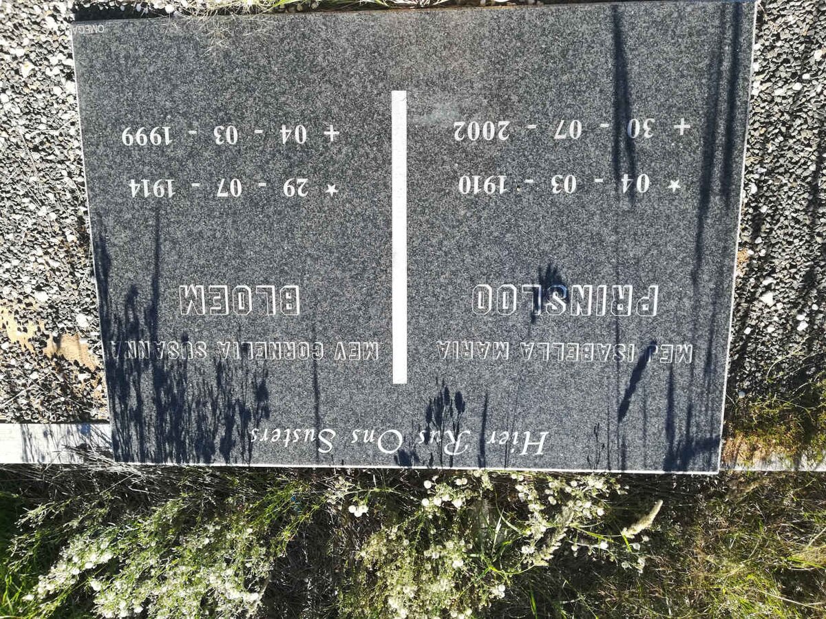 PRINSLOO Isabella Maria 1910-2002 :: BLOEM Cornelia Susanna 1914-1999
