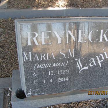 REYNECKE Maria S.M. nee MOOLMAN 1929-1984