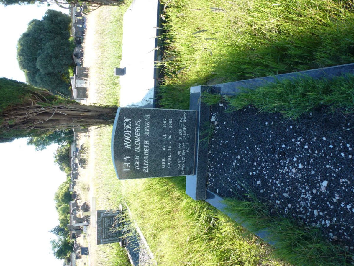 ROOYEN Elizabeth Ariena, van nee BLOMERUS 1907-2002