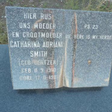 SMITH Catharina Adriana nee GERTZEN 1910-1981