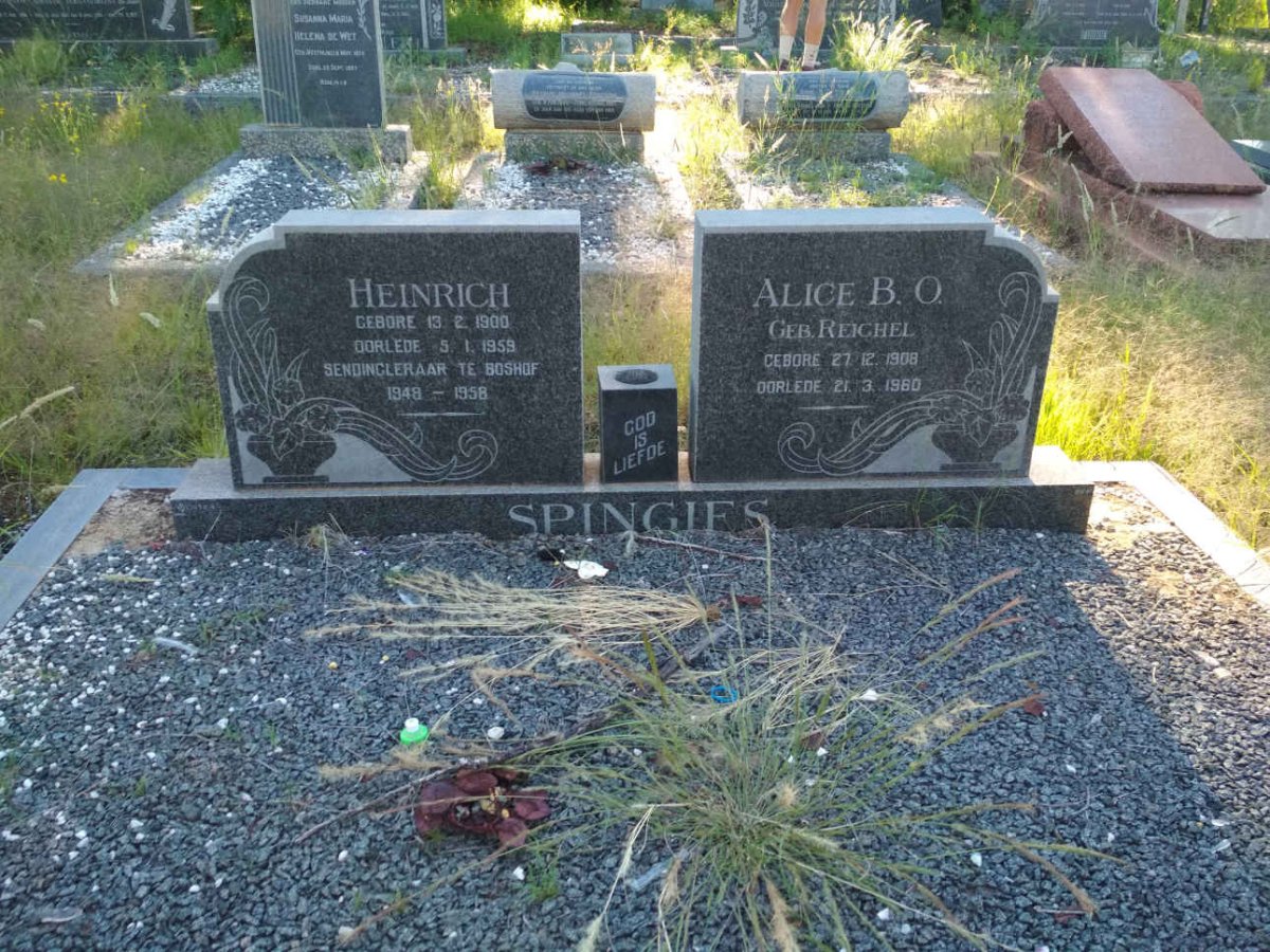 SPINGIES Heinrich 1900-1959 &amp; Alice B.O. REICHEL 1908-1960