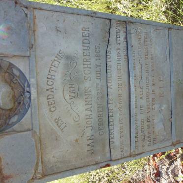 SCHREUDER Jan Johannis 1865-1882