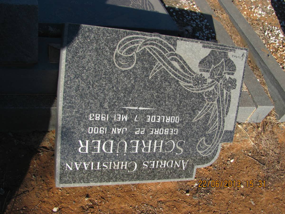 SCHREÜDER Andries Christiaan 1900-1983